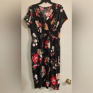 Black floral dress